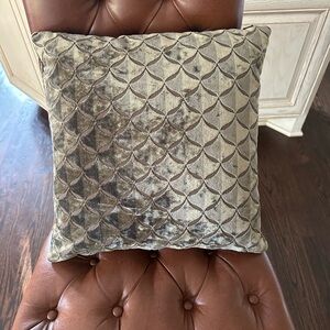 Square Velvet cut Accent Pillow